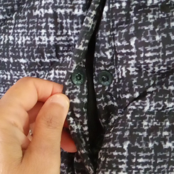 Lands End Black Tweed Print Down Puffer Jacket - Picture 4 of 8